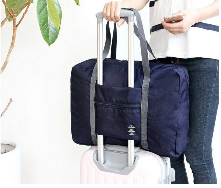 旅遊必備行李袋 |  韓版大容量，魔術摺疊收納袋，可登機(行李箱拉桿適用)